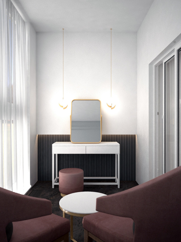 Спальная комната с уютным балконом