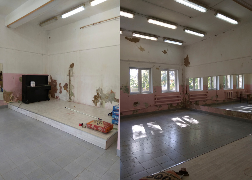 Реконструкция интерьера танцевального зала в школе