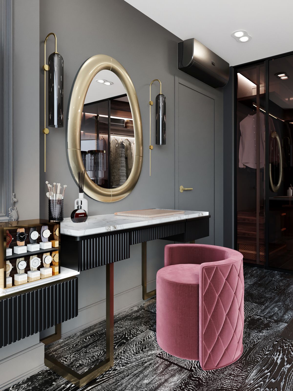 Спальня с гардеробной