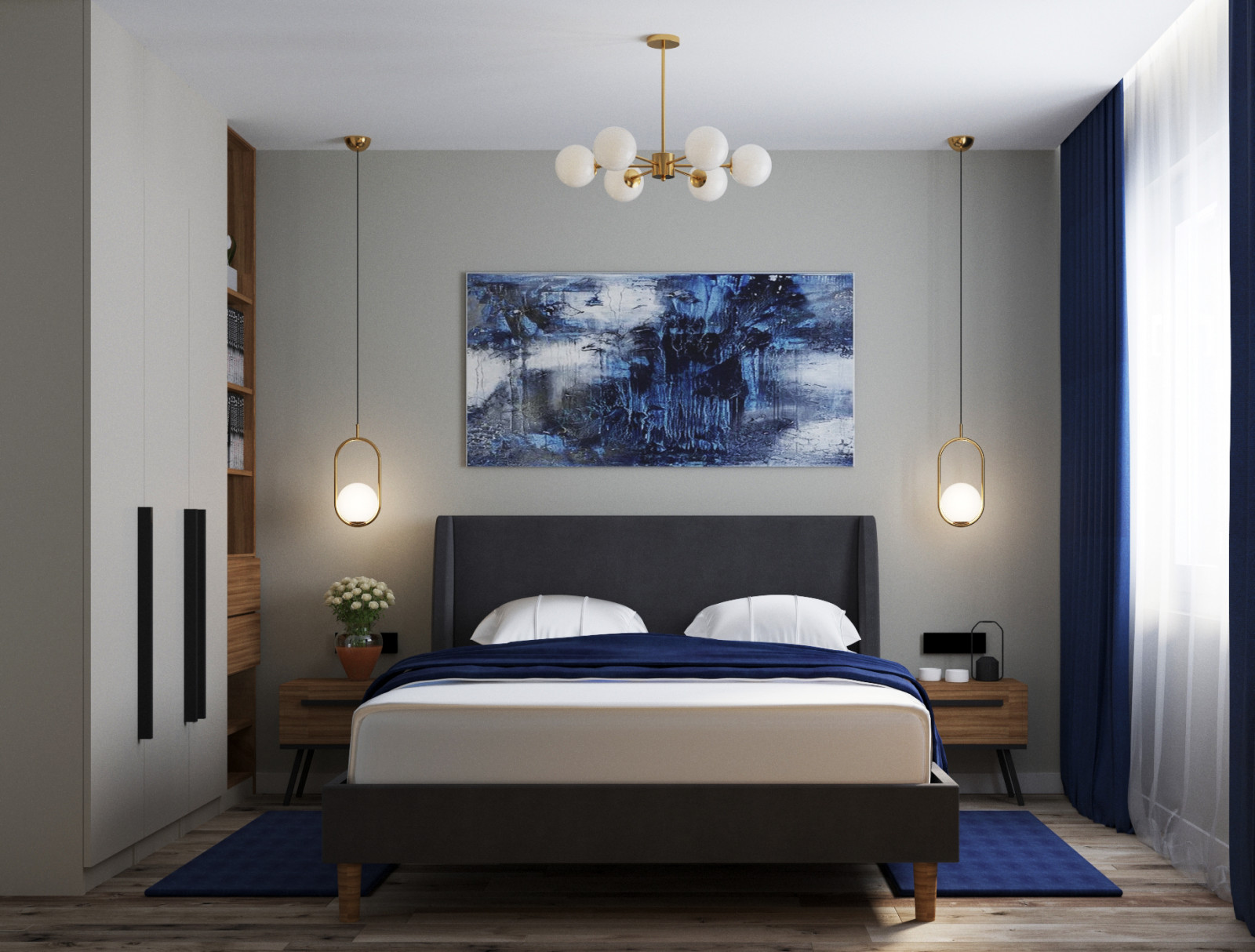 Обложка проекта: Дизайн с акцентным синим