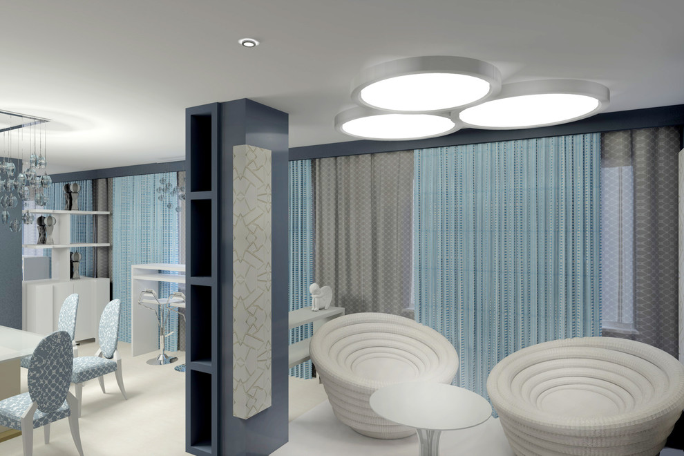 Обложка проекта: Квартира 2-х этажная квартира, 1 этаж с открытой планировкой