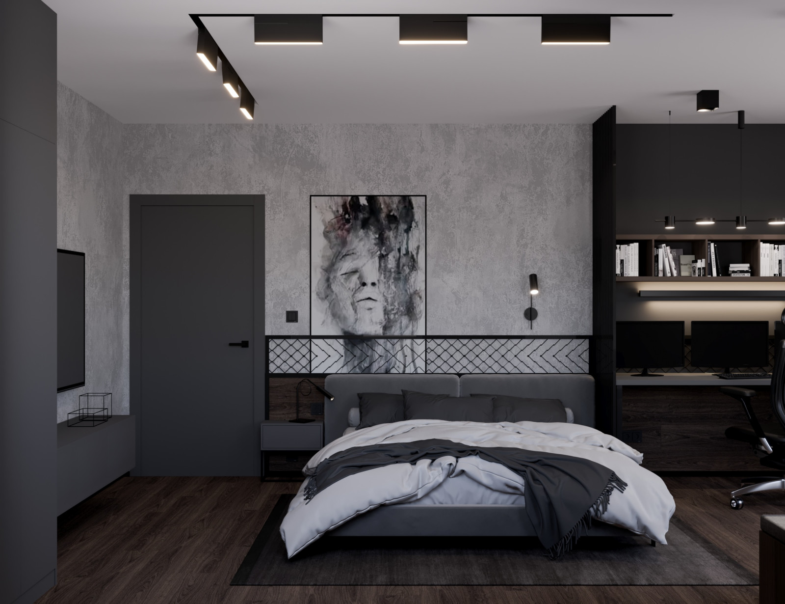 Обложка проекта: Дизайн проект квартиры в силе брутализм