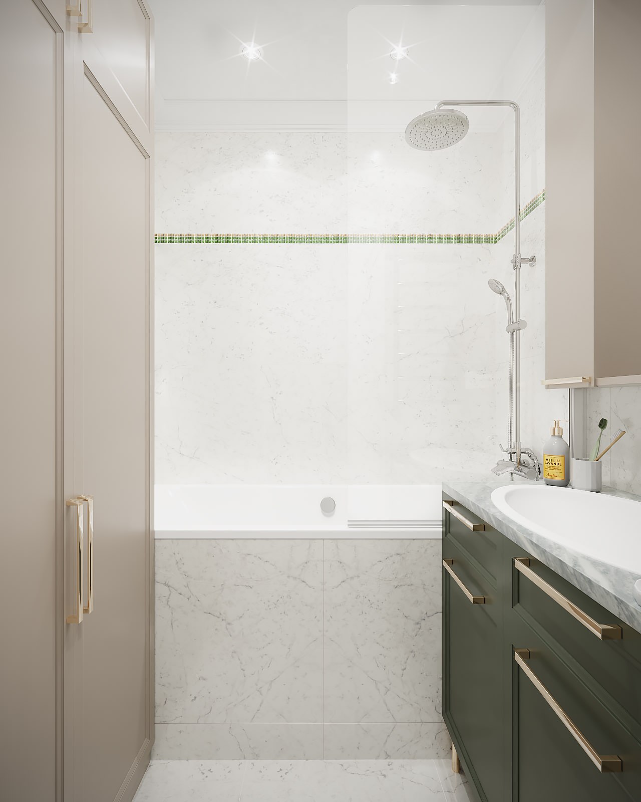 "Песто" кухня с эркером в квартире г.Москва