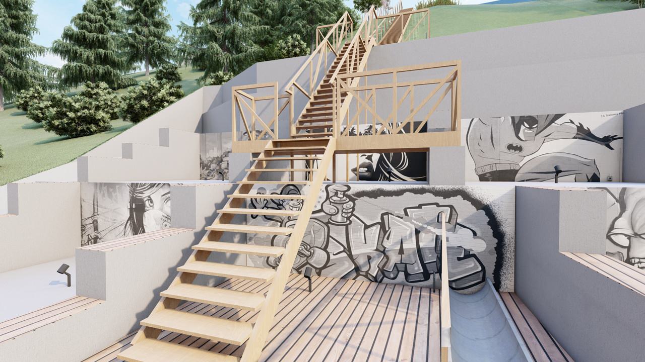 Спуск к воде возле реки