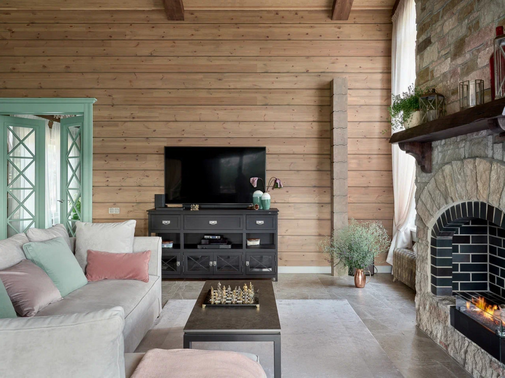 Дом из клееного бруса в стиле шале