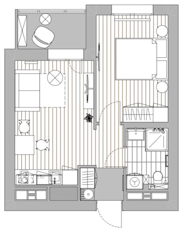 Обложка проекта: Однокомнатная квартира в ЖК БауХауз