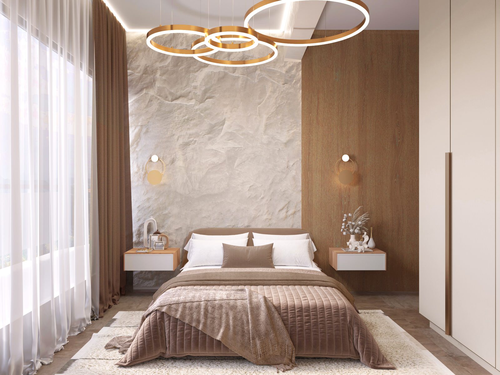 Двухэтажный жилой дом с видом на горы.