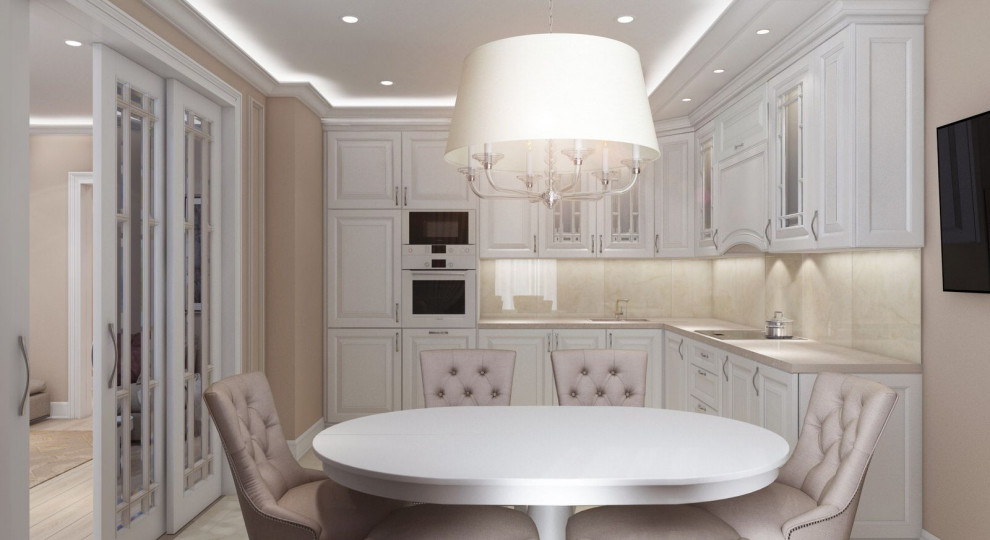 Дизайн интерьера квартиры в светлых тонах в ЖК ''Фили Сити''