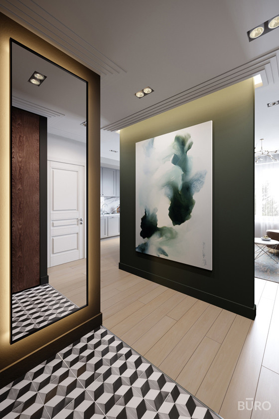 Обложка проекта: Контрастный интерьер квартиры 58 м²