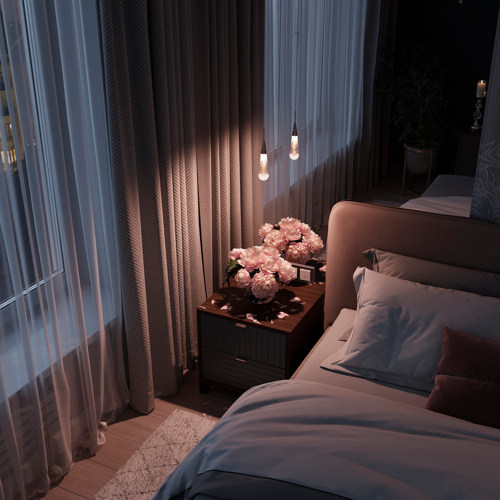 Спальня в 3-к. квартире ЖК "HeadLiner"