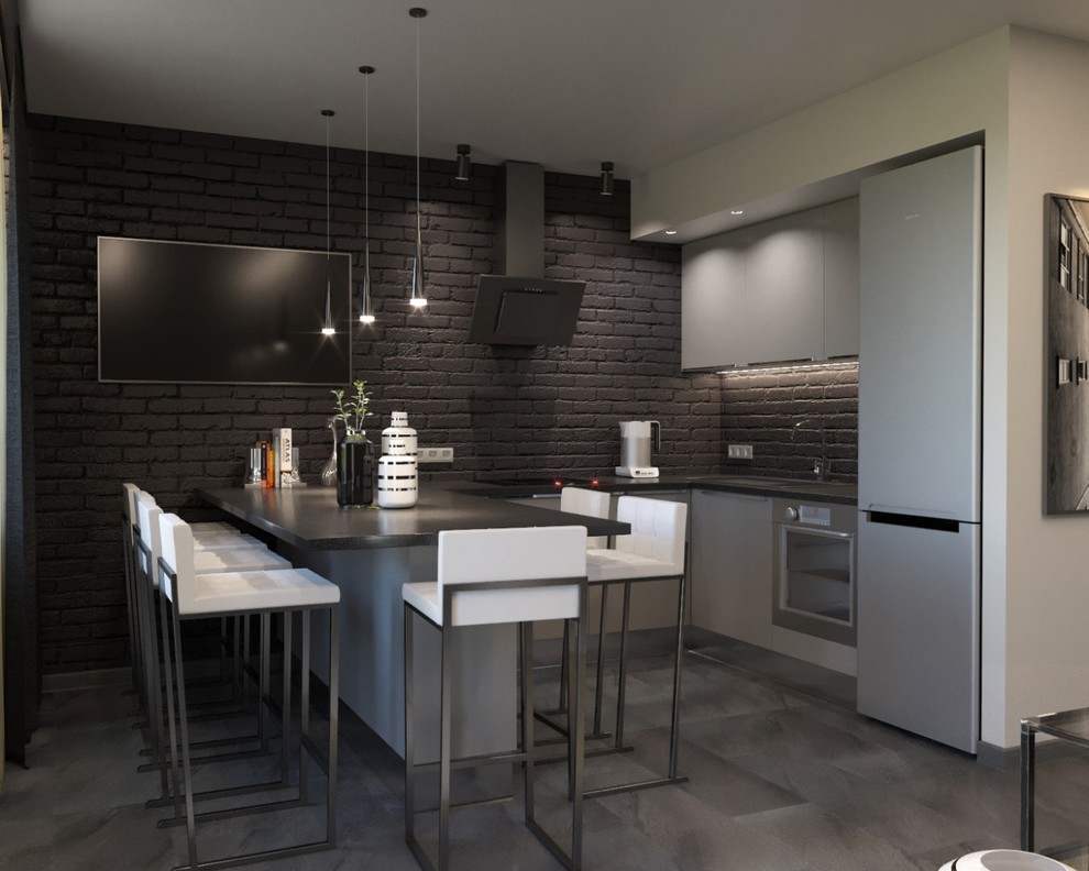 Интерьер квартиры для молодых супругов "Урбанистический шик"