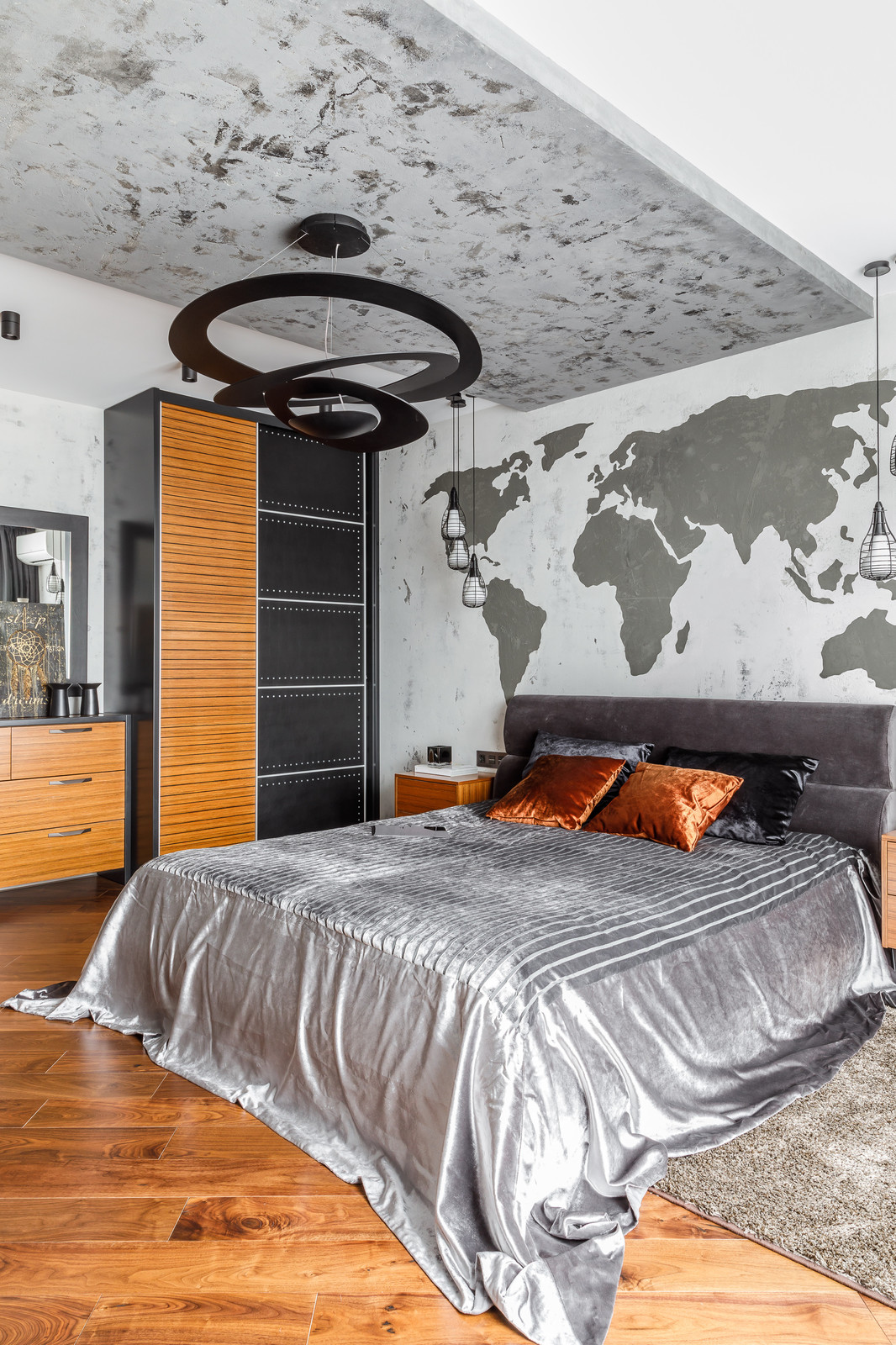 Фото спальни реализованного проекта квартиры ЖК "Центральный"