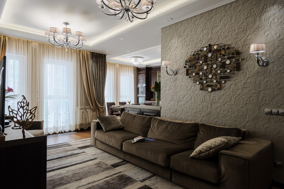 Обложка проекта: Дизайн кухни совмещенная с гостинной