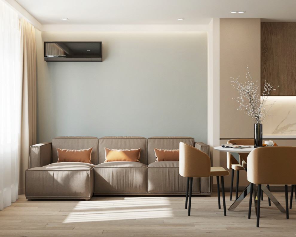 Обложка проекта: Кухня-гостиная 19 м2 // ЖК Европейский квартал