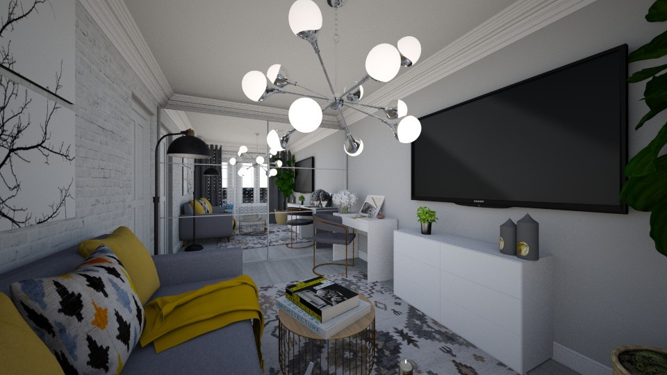 Новостройка гостиная сканди