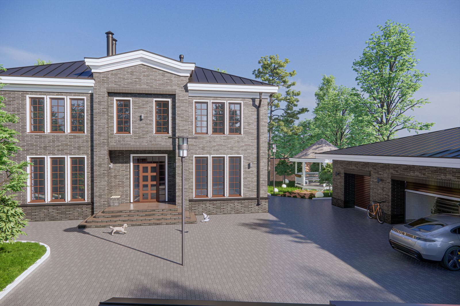 Жилой дом с гаражным комплексом