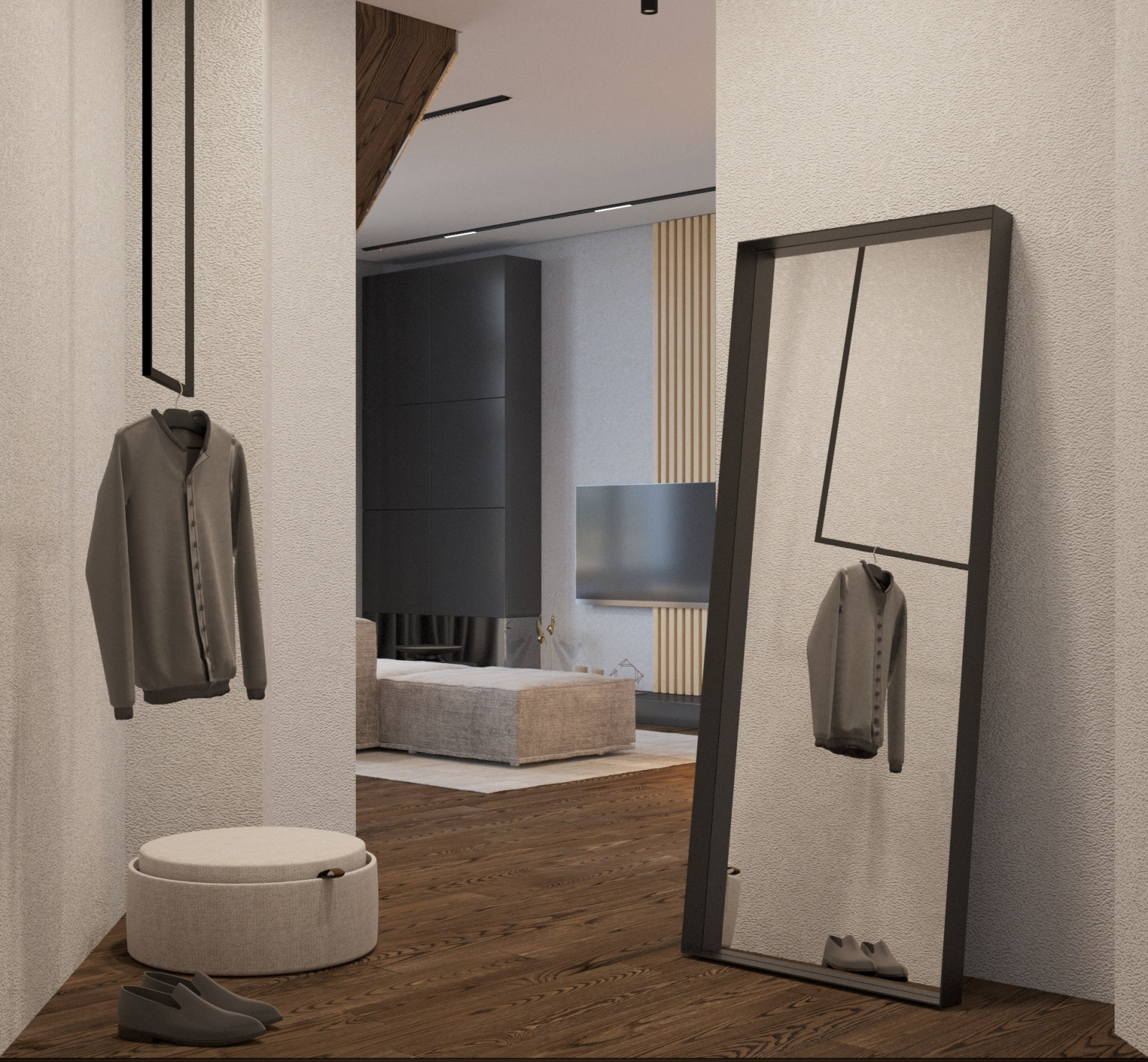 Современный интерьер двухуровневой квартиры