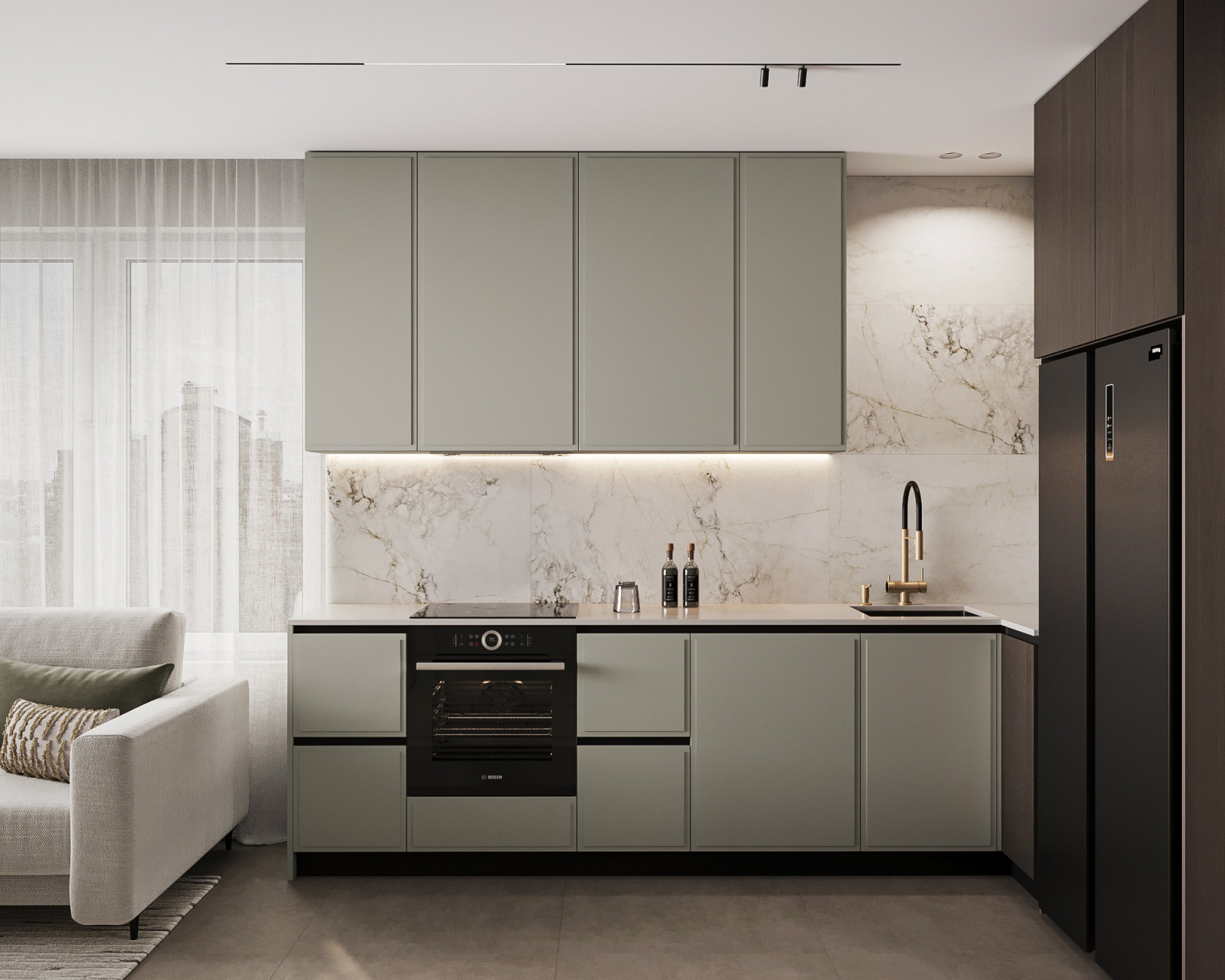 Дизайн-проект 3х-комнатной квартиры в "ЖК БелАрт", 78 кв.м