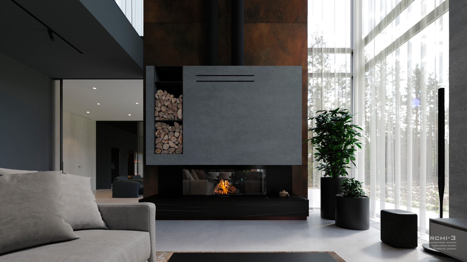 Интерьеры виллы под Тулой.