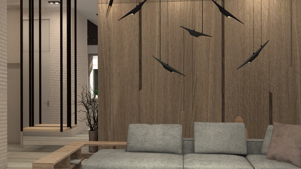 Тишина внутри. Квартира 155,7 кв м в ЖК "Полянка-44"