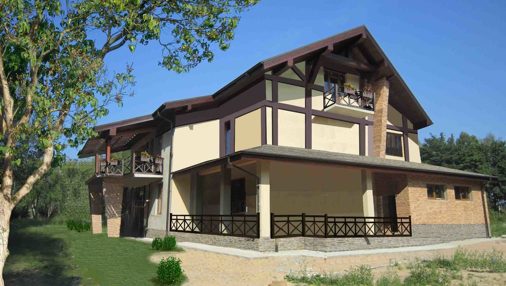 Рабочий проект дома у деревни Зенькино Истринского района Московской области.