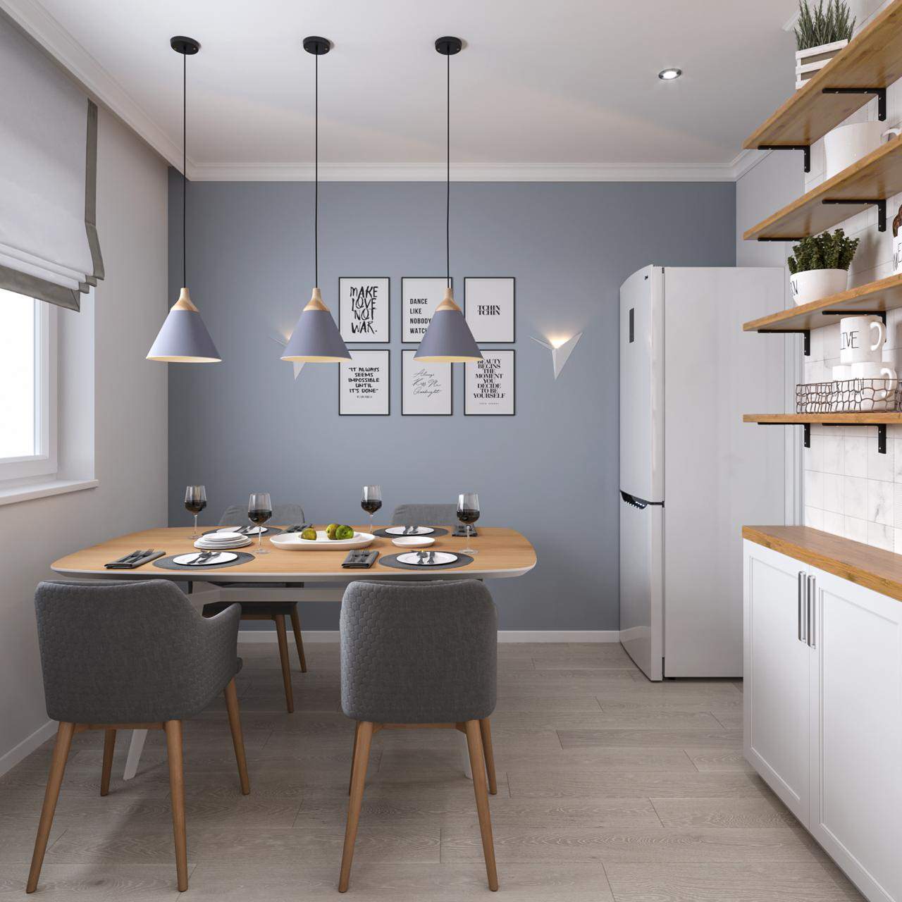 Трехкомнатная квартира в скандинавском стиле