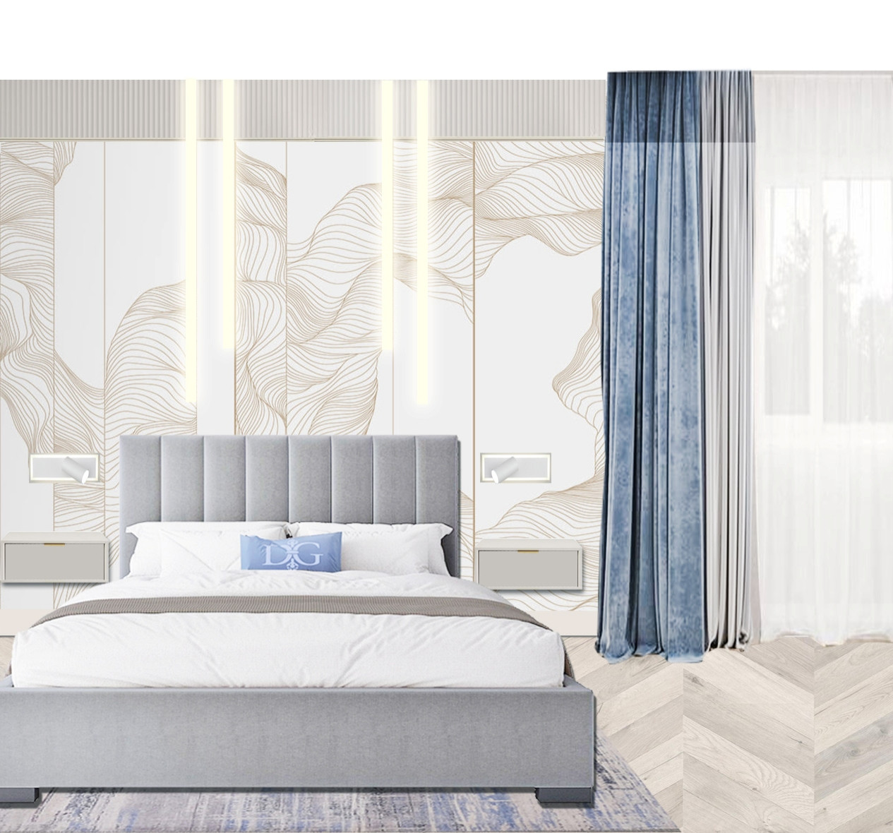 Обложка проекта: Спальня для семейной пары