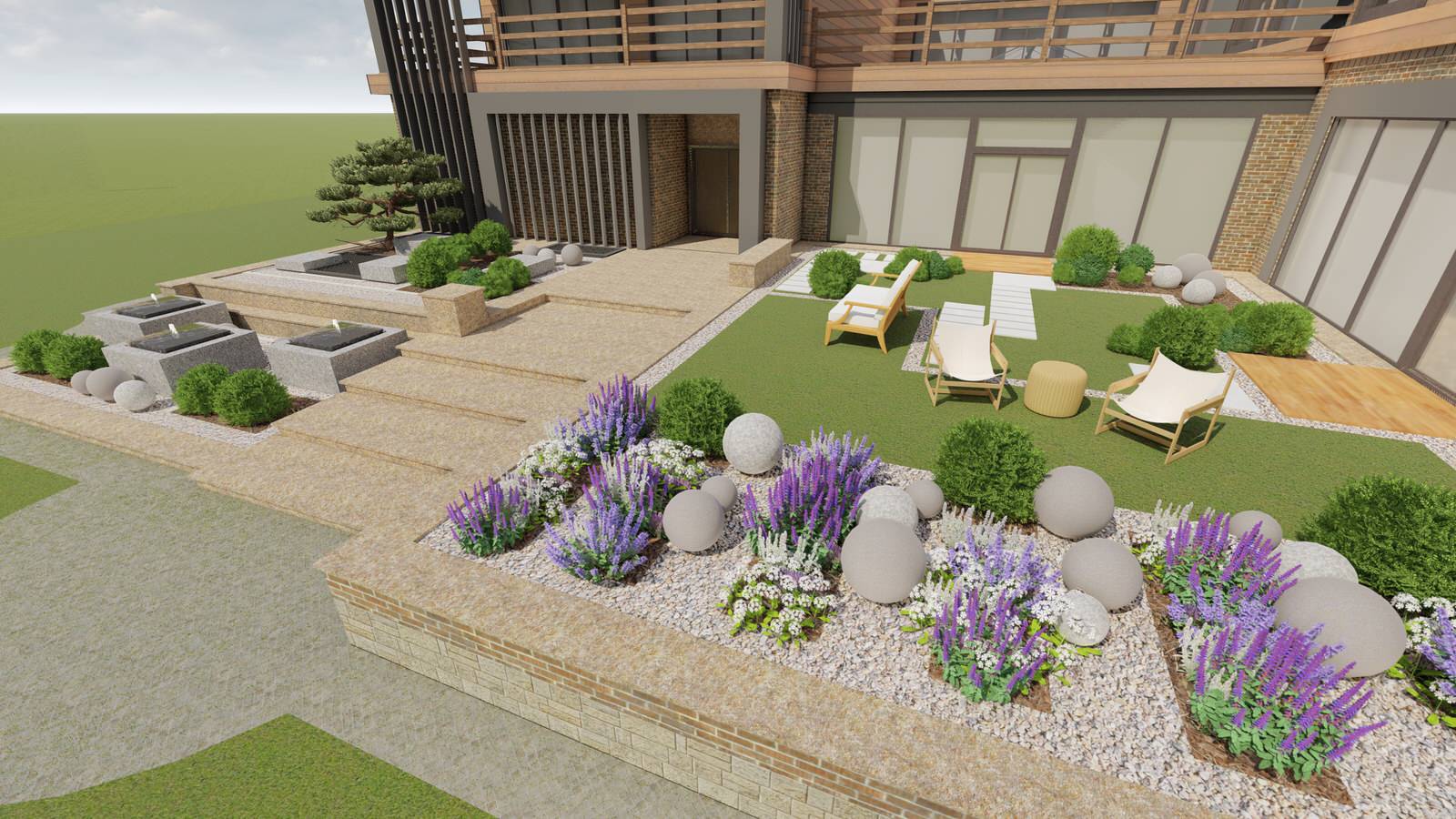 Реконструкция  пространства  у бассейна