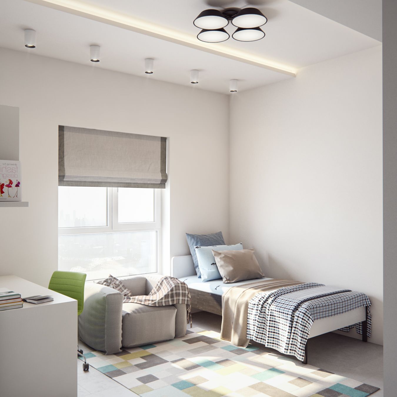 Apartment 80 m2 minimalism style