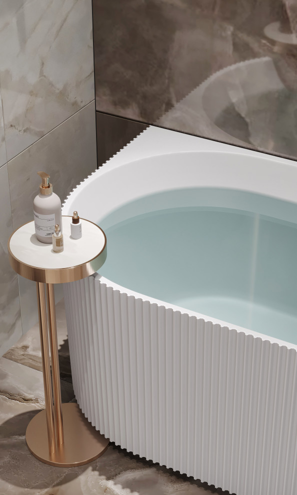 Санузел с пристенной ванной