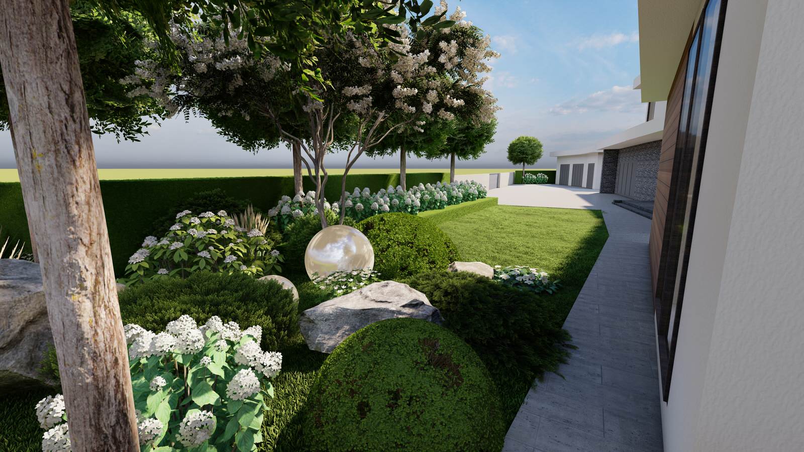 Лаконичный сад. КП Райт Вилладж