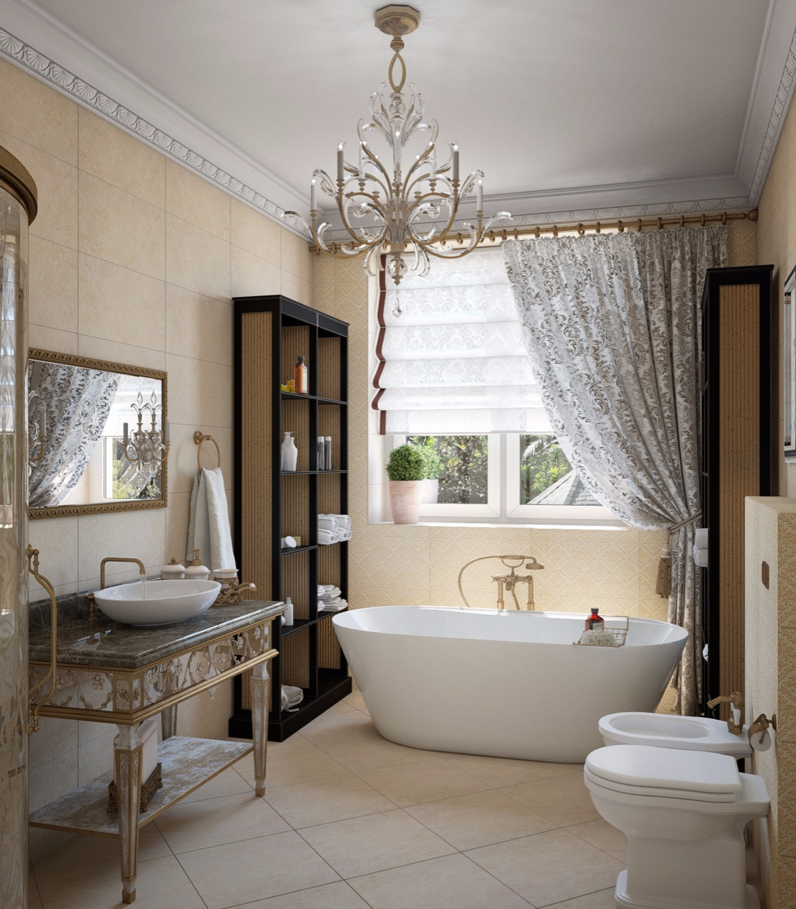 Обложка проекта: Ванна  в классическом стиле
