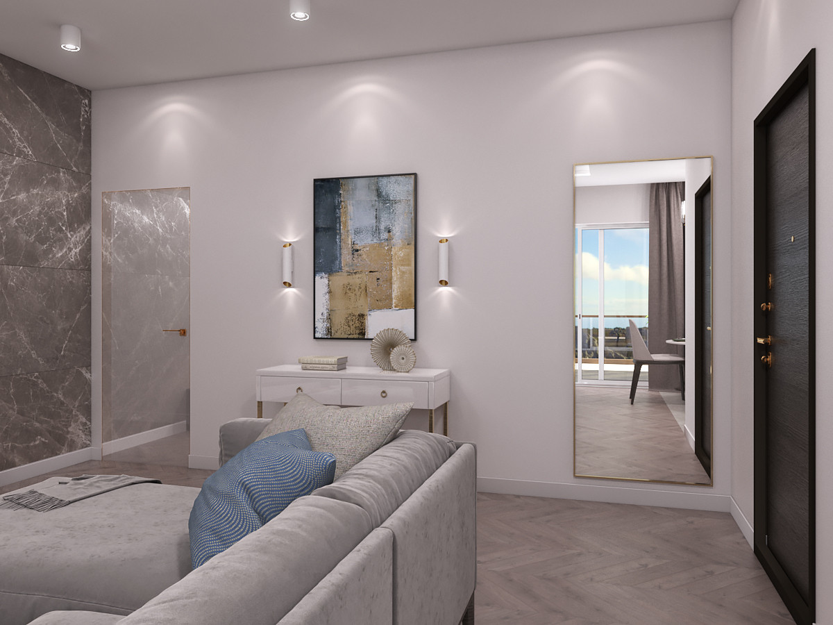 Кухня-гостиная в коттедже на Кипре.