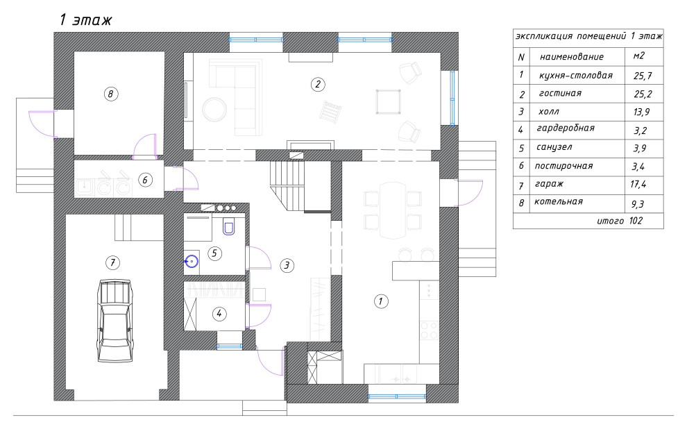 дом площадью 214 кв.м