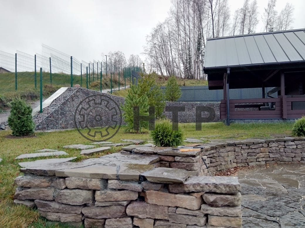 Подпорные стенки из габионов