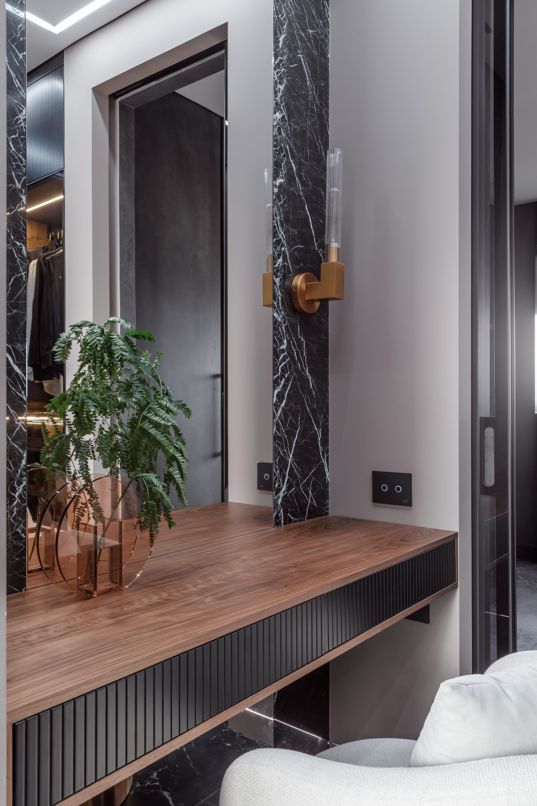 Пентхаус (современный) - ванная - гардеробная