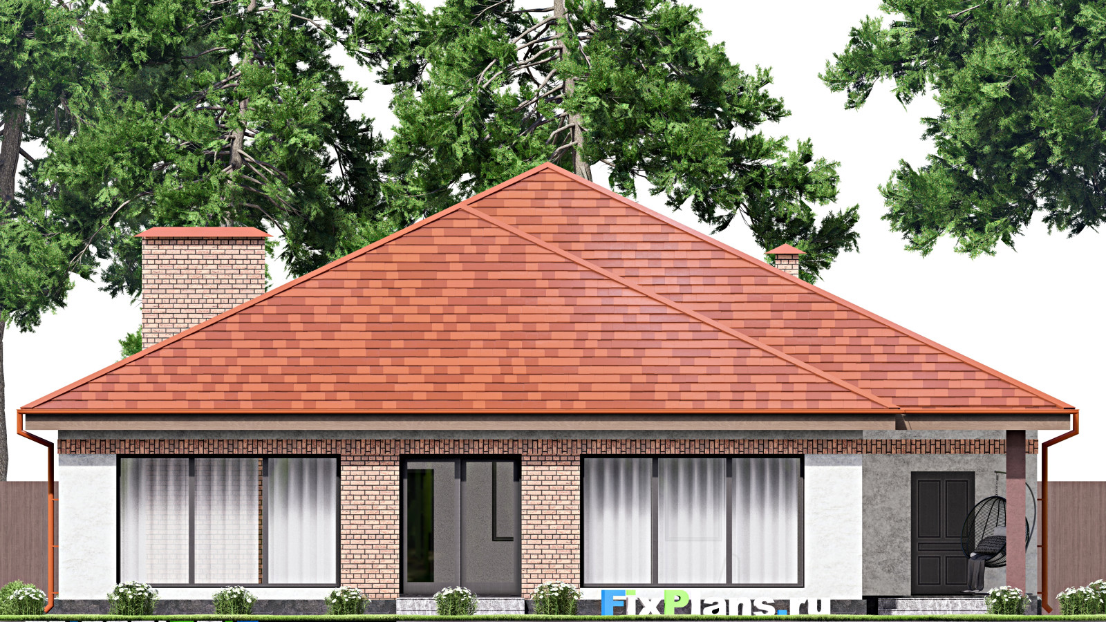 Проект одноэтажного дома 20х17м S269м2 F-15425