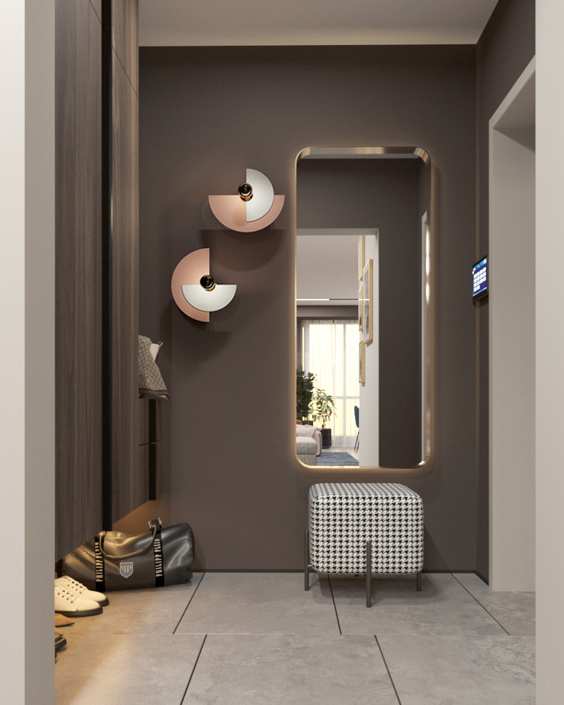 Обложка проекта: Контрастный дизайн в проекте квартиры в ЖК Культура