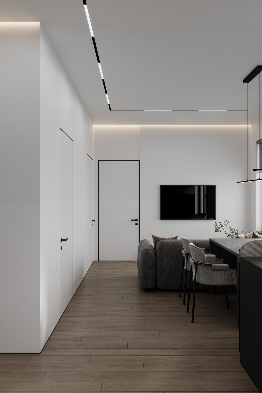 Дизайн интерьера квартиры 58 кв.м. в ЖК Level Амурская