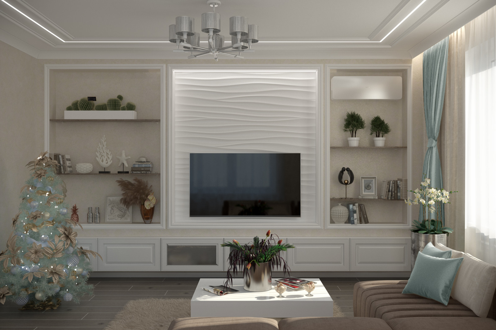 Обложка проекта: Дизайн гостиной в коттедже, ст.Динская