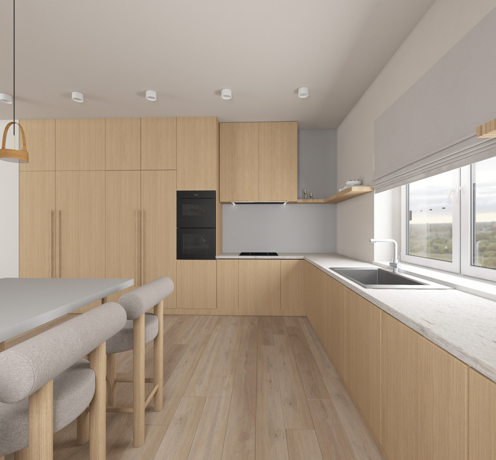 Дизайн-проект кухни-гостиной / с. Булгаково, Уфимский район