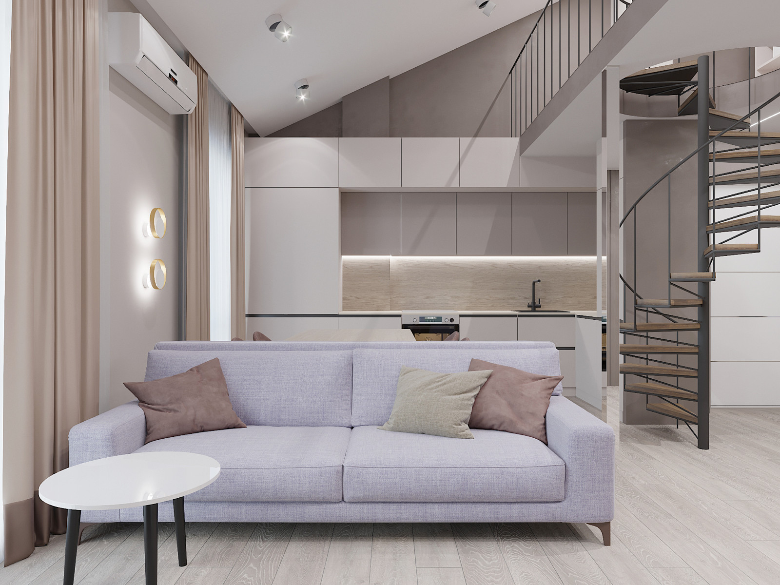 Квартира с  балками