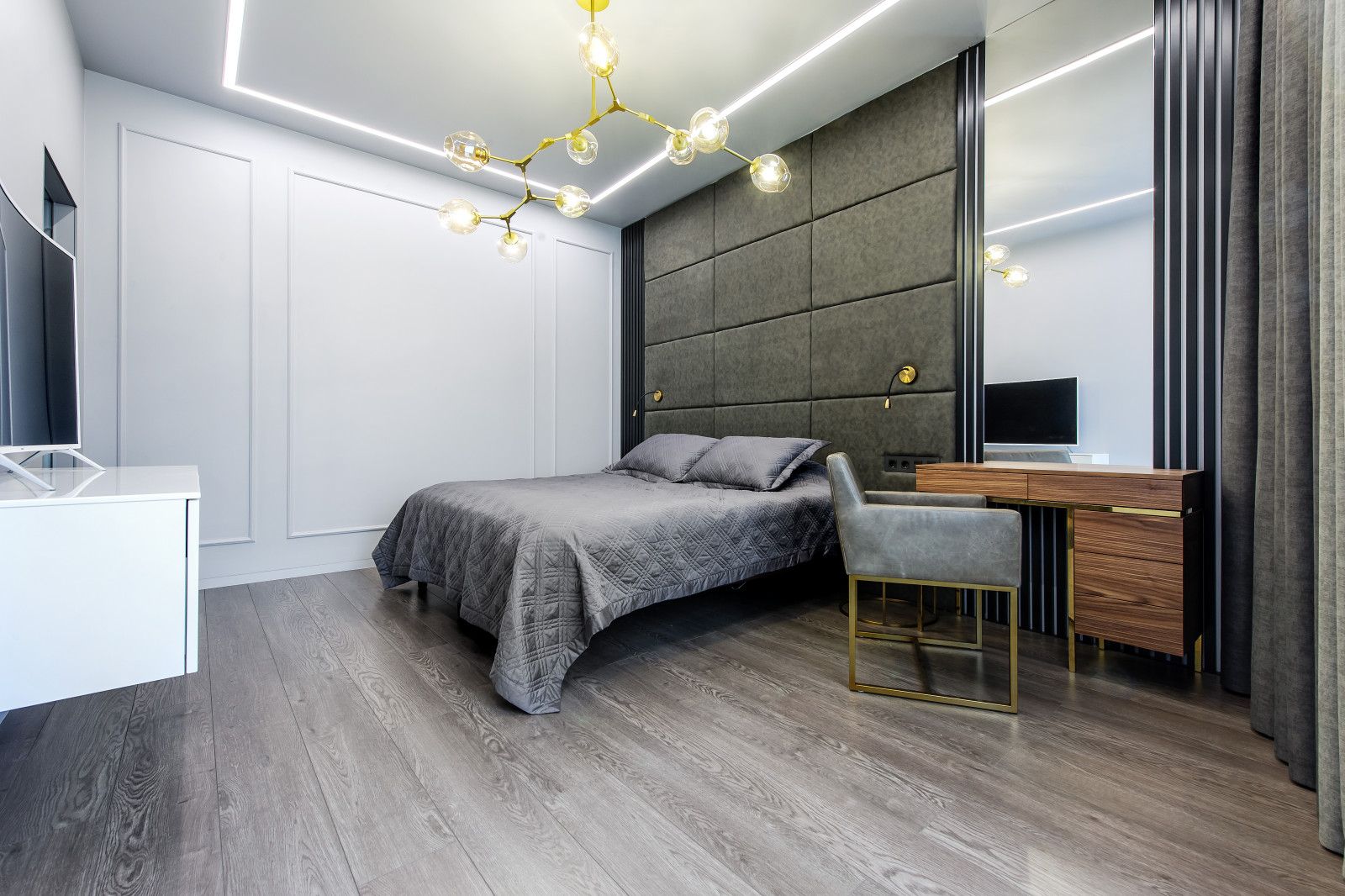 Спальня. Дизайн проект квартиры на Петровском острове