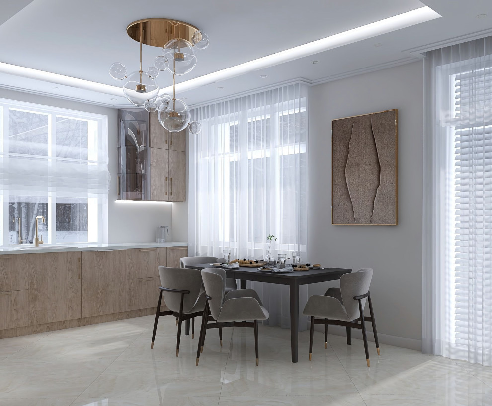 Кухня-гостиная в частном доме