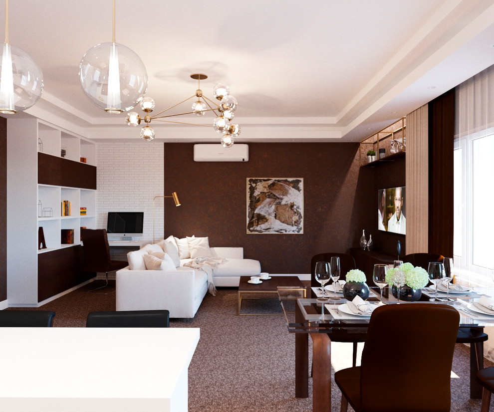 Обложка проекта: Мужская квартира в шоколадных тонах