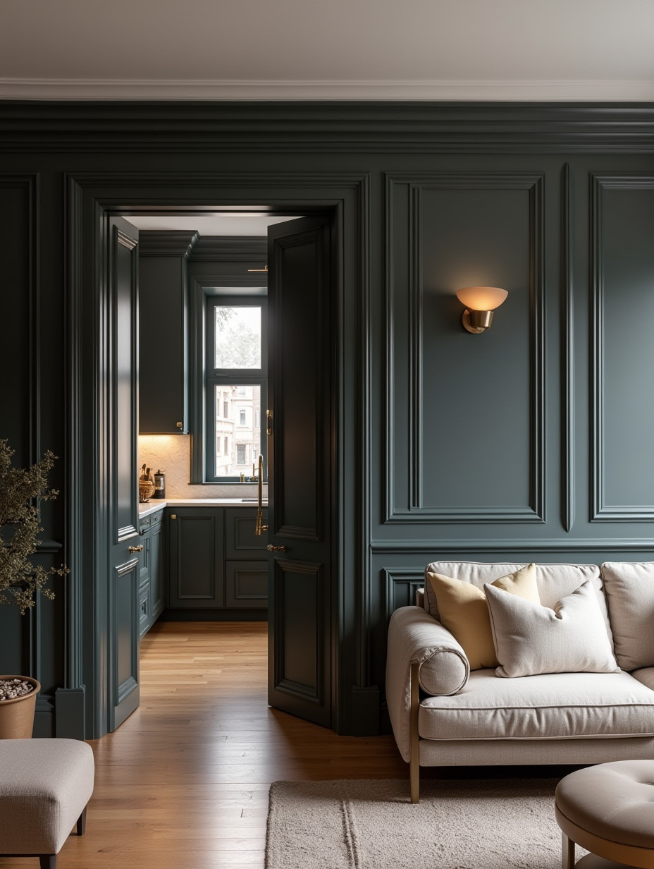 Кухня гостиная в классическом стиле