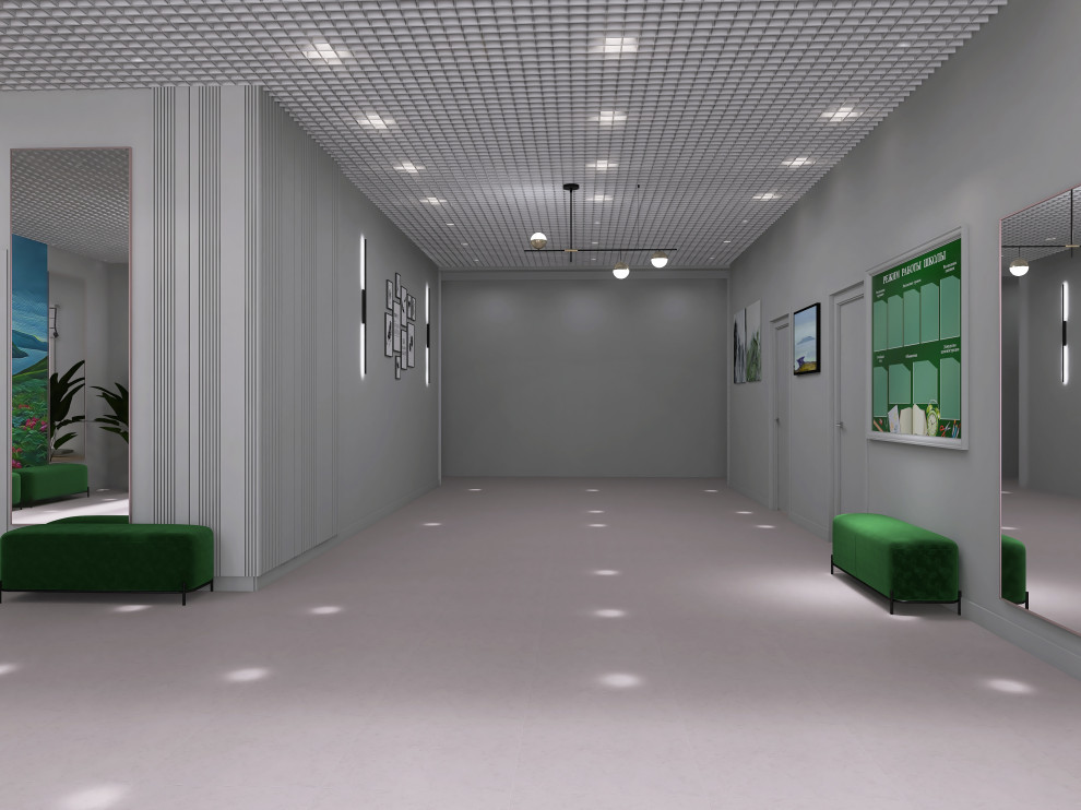 Вестибюль общеобразовательной школы