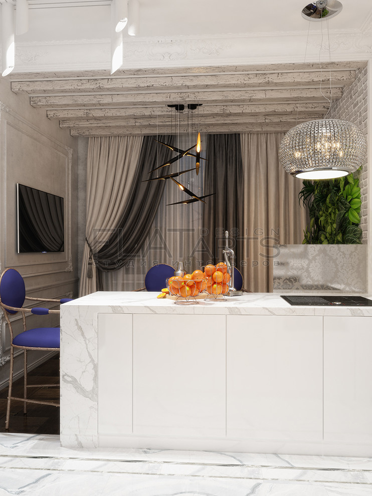 Дизайн 2-ной кв. 70 кв.м в стиле арт-деко