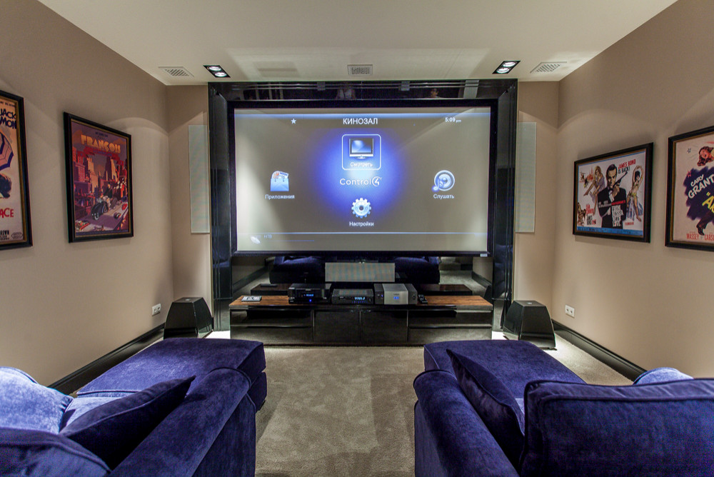 Обложка проекта: Кинозал с стиле современной классики в пос. Камышеваха