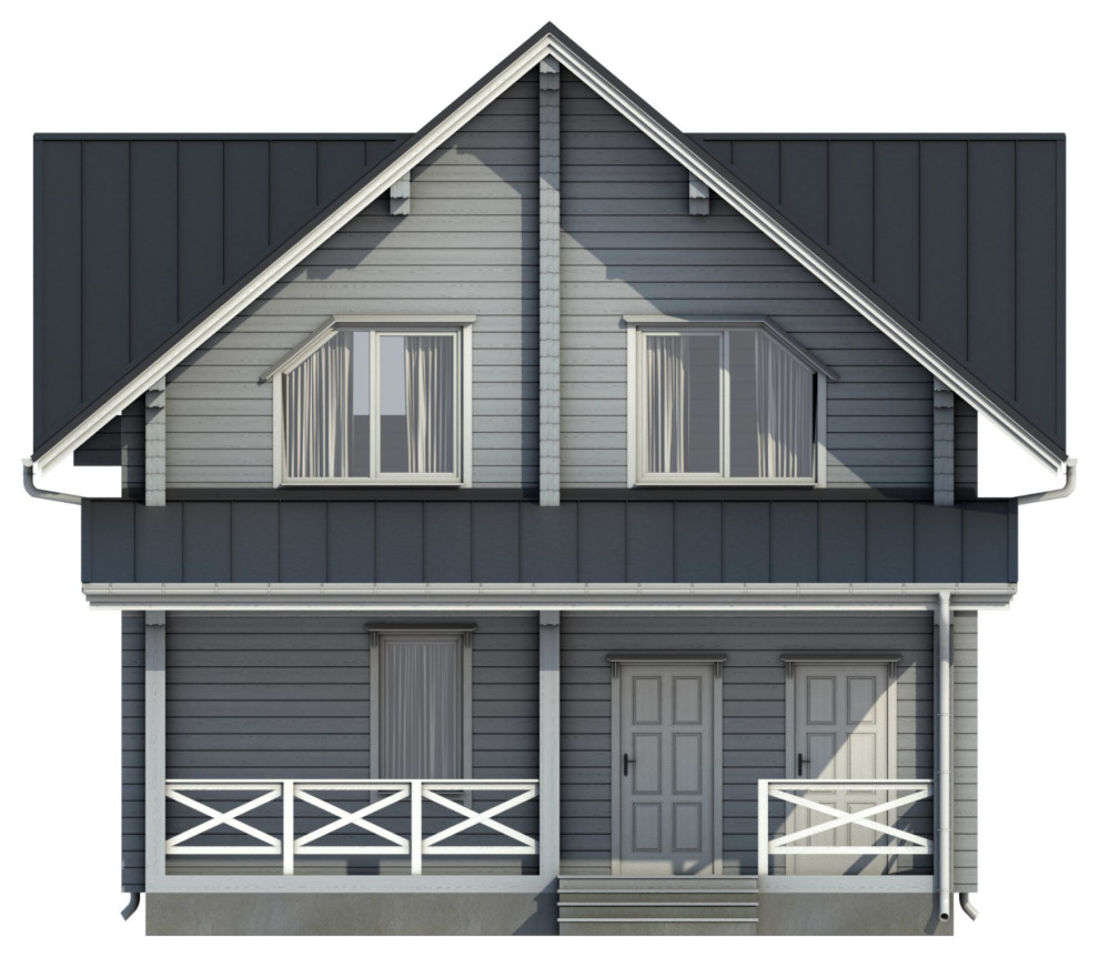 Деревянный дом по проекту 56-ПБ